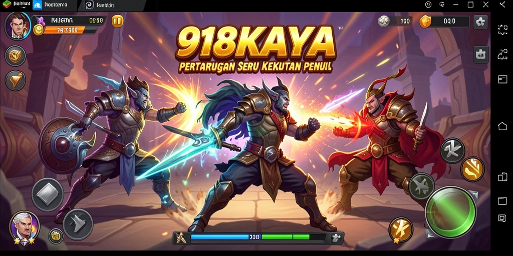 Screenshot menampilkan aksi pertarungan seru dari 918KAYA.