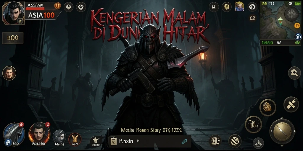 Screenshot gameplay yang menunjukkan kegelapan dan ketegangan dalam ASIA100.