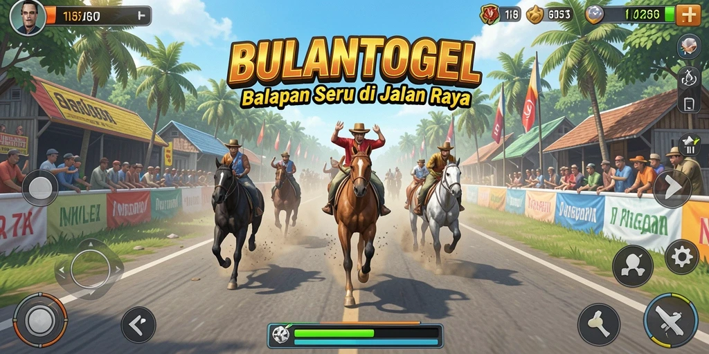Tampilan seru dan mendebarkan dari gameplay balapan BULANTOGEL.