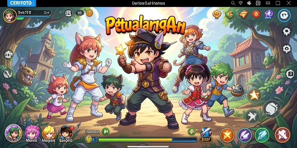 Screenshot gameplay <strong>CERITOTO</strong> menampilkan aksi seru dan karakter Anime yang menawan.