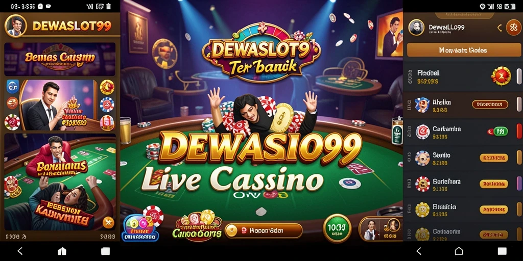 Tampilan gameplay Live Casino yang mendebarkan di DEWASLOT99.