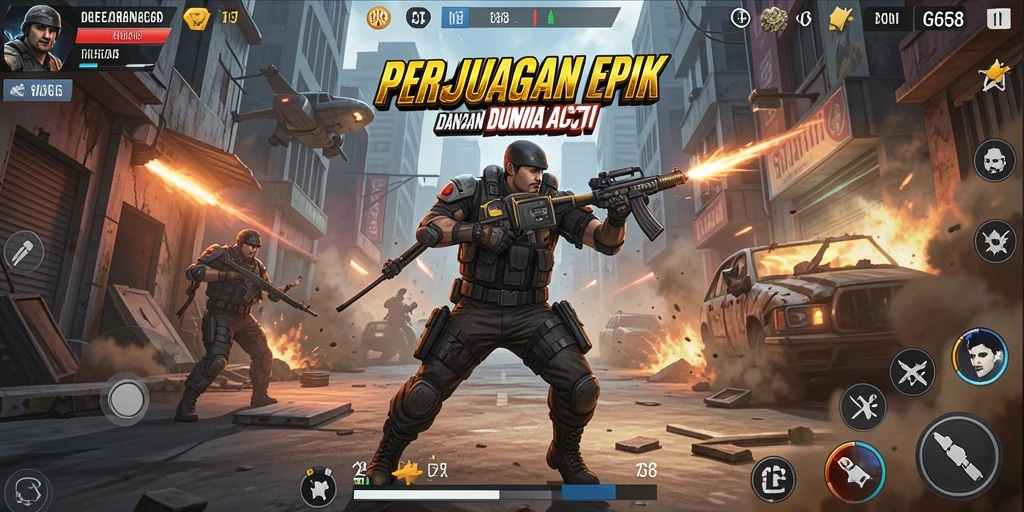 Gameplay G668 menunjukkan aksi seru dan pertarungan mendebarkan.
