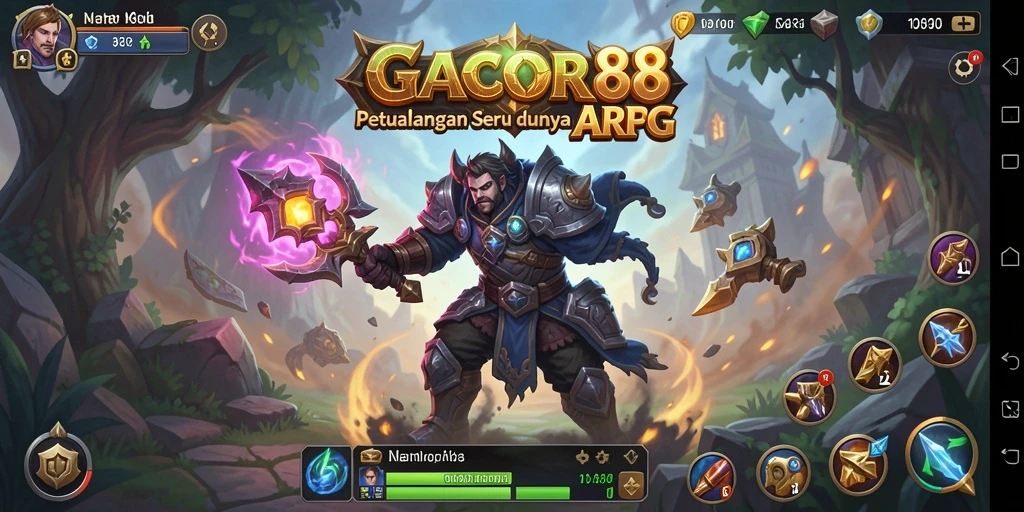 Tampilan gameplay GACOR88 yang epik dalam pertempuran ARPG.