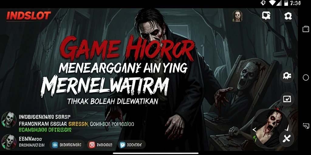 Tampilan gameplay INDSLOT yang menegangkan dan menyeramkan.