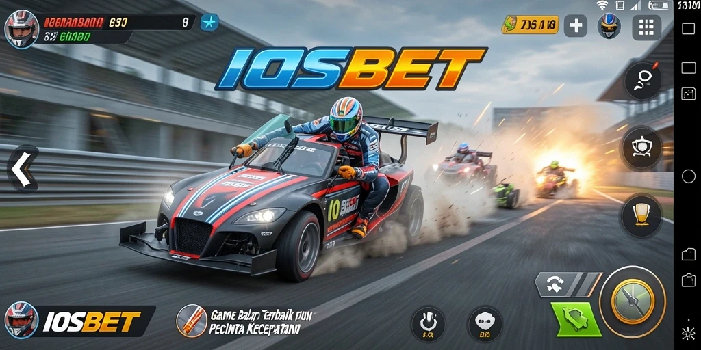Gameplay menegangkan dari IOSBET dengan berbagai mobil balap.