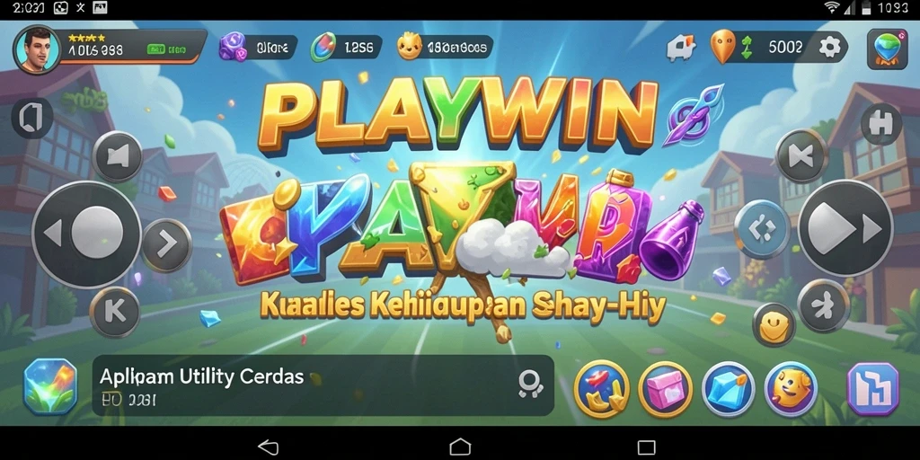 Tampilan utama dari PLAYWIN dengan fitur-fitur Utility yang memudahkan pengguna.