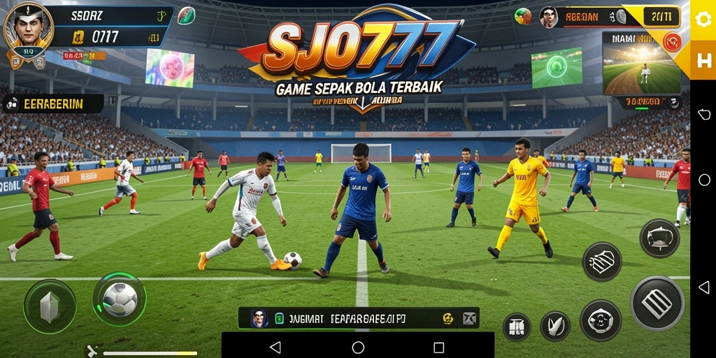 Tangkapan layar SJO777 dengan aksi sepenuhnya pada pertandingan sepak bola.