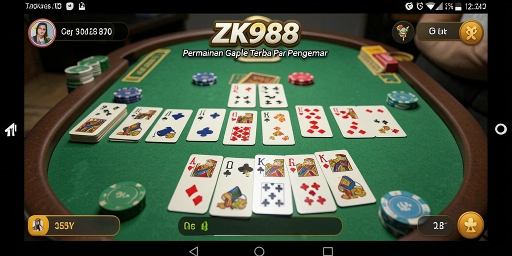 Tampilan gameplay Gaple yang seru dan interaktif di ZK988.